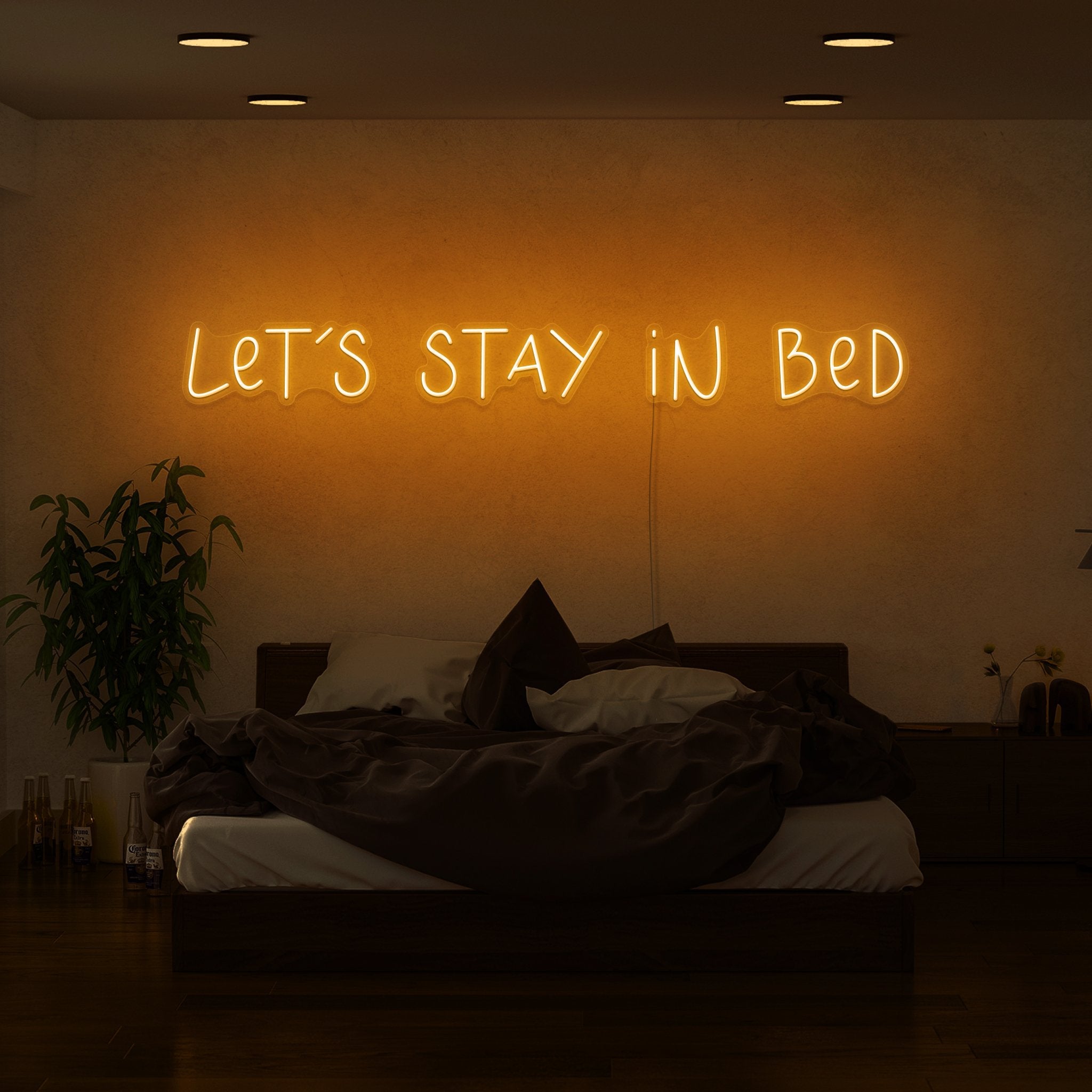 Lets Stay In Bed Led Neon Sign | Shineneon
