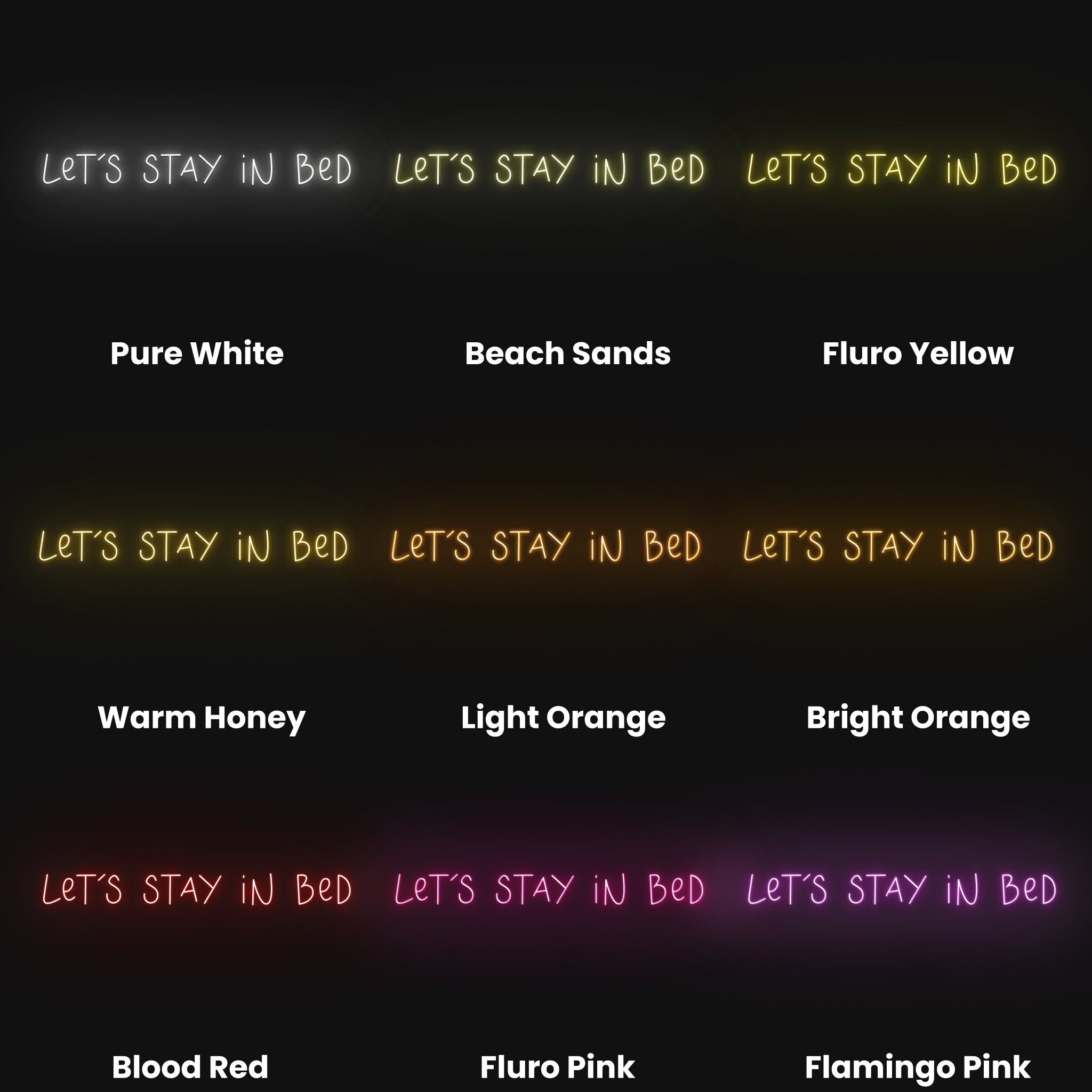Lets Stay In Bed Led Neon Sign | Shineneon