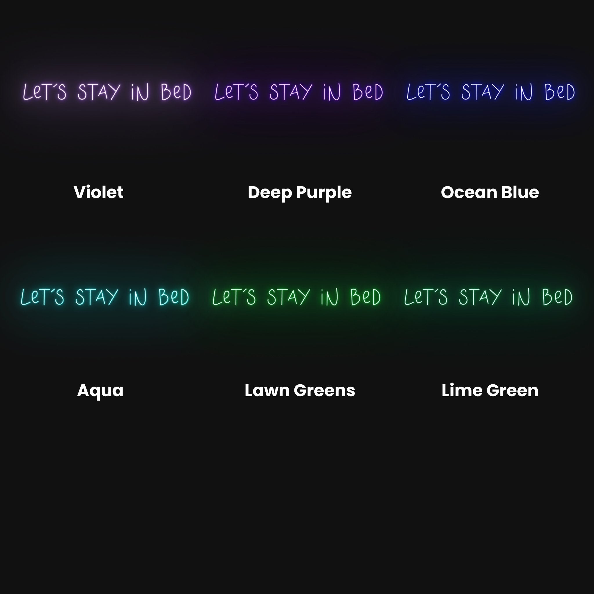 Lets Stay In Bed Led Neon Sign | Shineneon