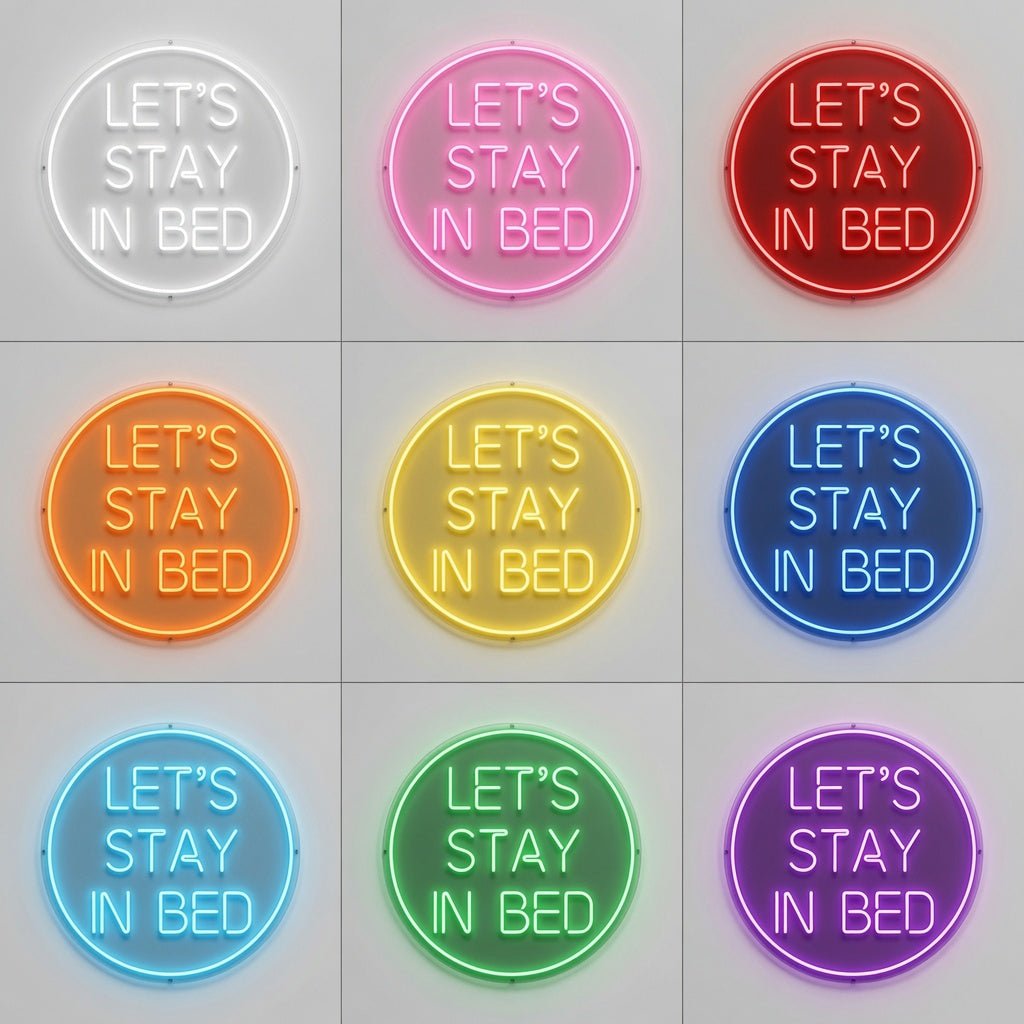 Let's Stay In Bed LED Neon Sign Home Wall Art - Shineneon