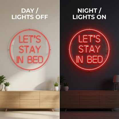 Let's Stay In Bed LED Neon Sign Home Wall Art Wall Neon Sign - 06 Day Night Comparison