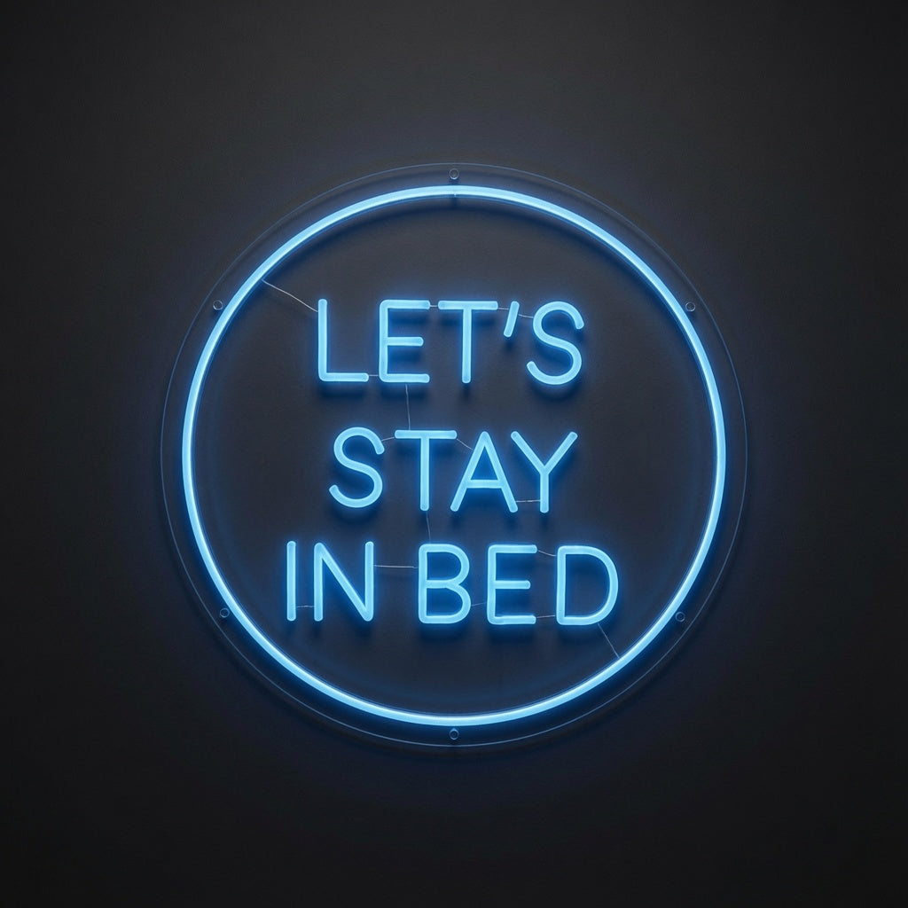Let's Stay In Bed LED Neon Sign Wall Neon Sign - 01 Original Product Image