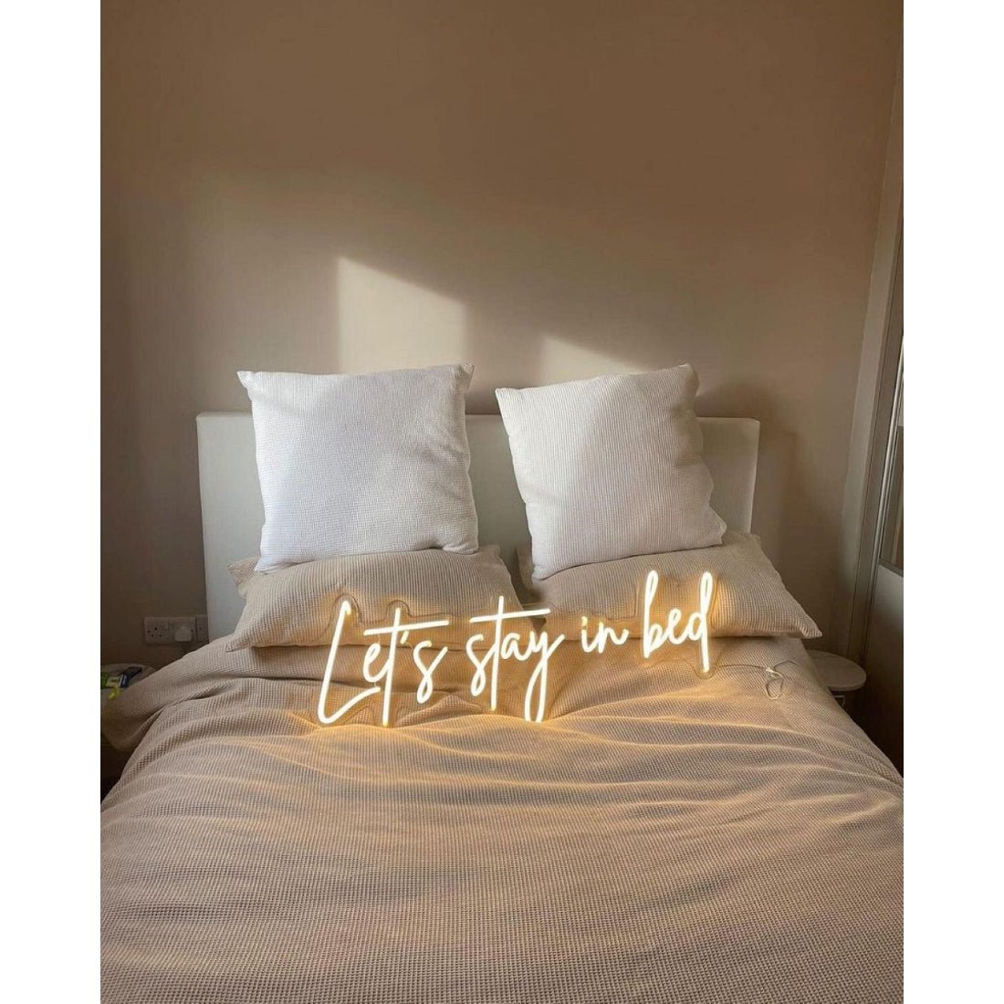 Lets Stay In Bed Neon Signs Neon Lights Led Neon Signs - Shineneon
