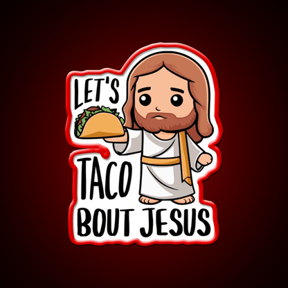 Lets Taco Bout Cute Taco Pun Taco Led Neon Sign Rgb Color - Shineneon