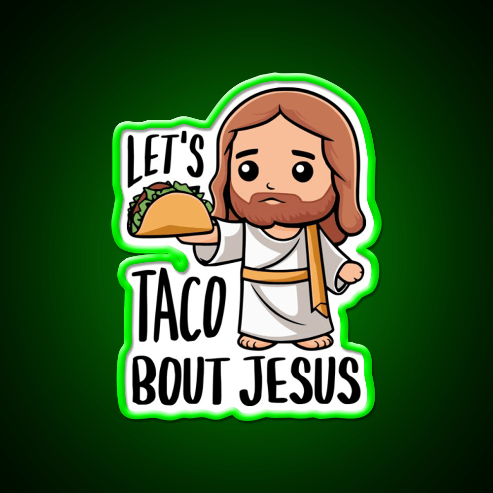 Lets Taco Bout Cute Taco Pun Taco Led Neon Sign Rgb Color - Shineneon