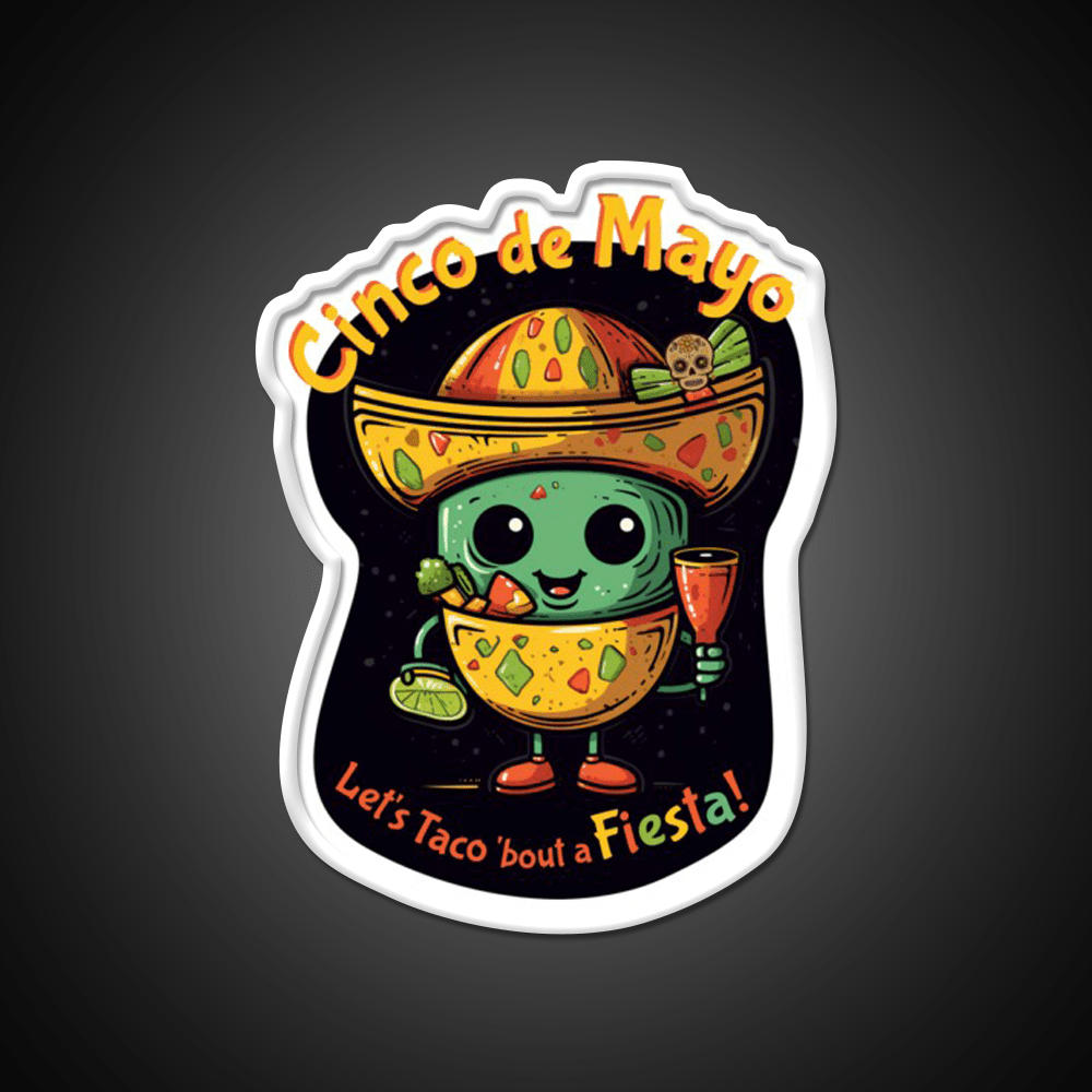 Lets Taco Bout Fiesta Taco Led Neon Sign Rgb Color - Shineneon