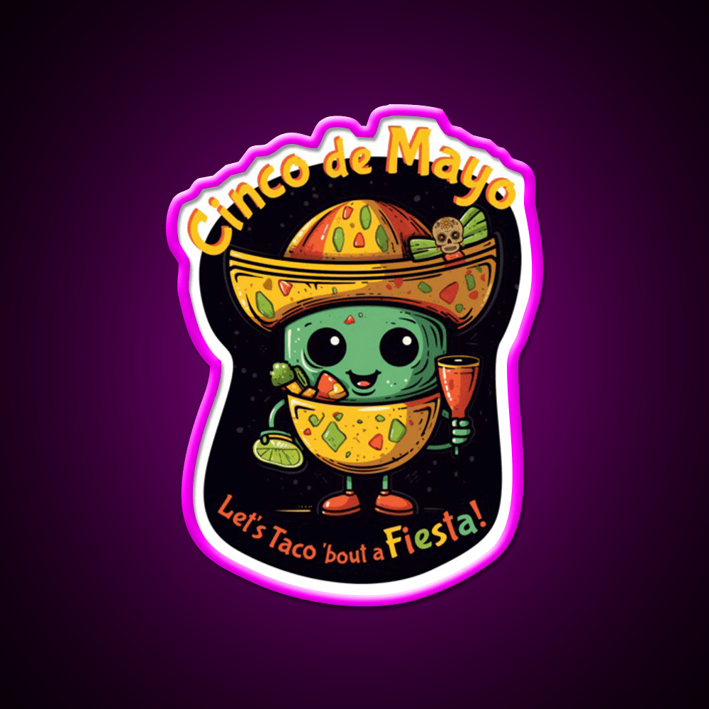 Lets Taco Bout Fiesta Taco Led Neon Sign Rgb Color - Shineneon