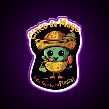 Lets Taco Bout Fiesta Taco Led Neon Sign Rgb Color - Shineneon