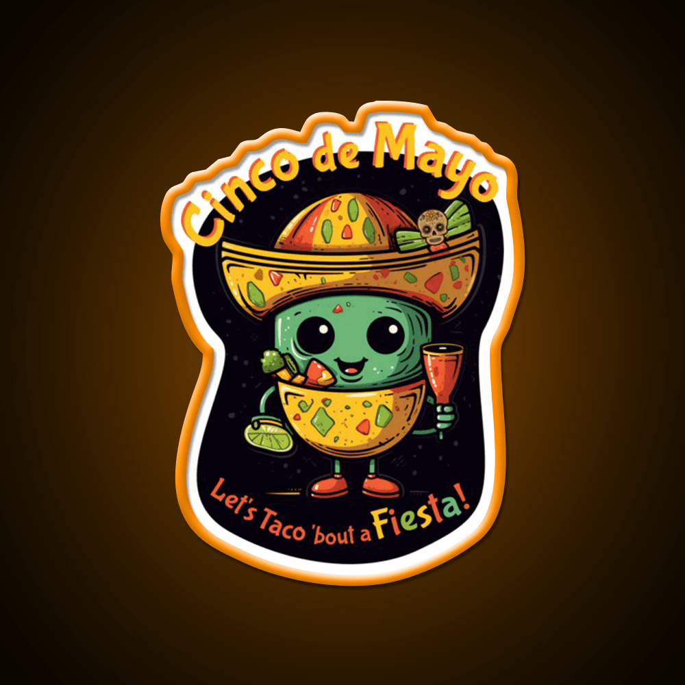 Lets Taco Bout Fiesta Taco Led Neon Sign Rgb Color - Shineneon