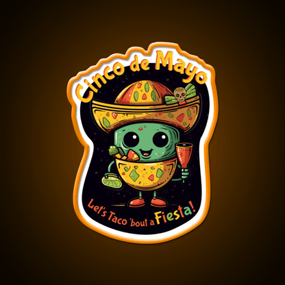 Lets Taco Bout Fiesta Taco Led Neon Sign Rgb Color - Shineneon