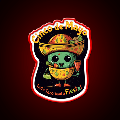 Lets Taco Bout Fiesta Taco Led Neon Sign Rgb Color - Shineneon