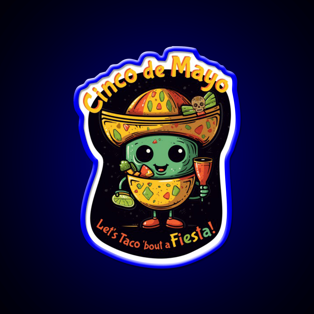 Lets Taco Bout Fiesta Taco Led Neon Sign Rgb Color - Shineneon