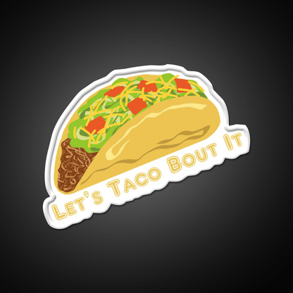 Lets Taco Bout It Taco Led Neon Sign Colorful Taco Led Sign Rgb Color - Shineneon
