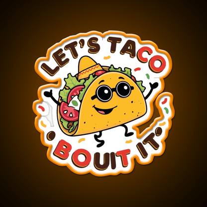 Lets Taco Bout It Taco Led Neon Sign Kitchen Sign For Food Truck Rgb Color - Shineneon