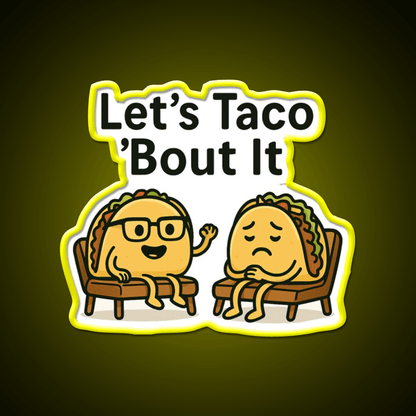Lets Taco Bout It Taco Led Neon Sign Kitchen Sign Taco Light Rgb Color - Shineneon