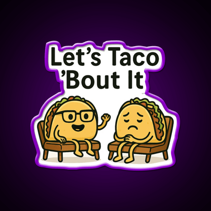 Lets Taco Bout It Taco Led Neon Sign Kitchen Sign Taco Light Rgb Color - Shineneon