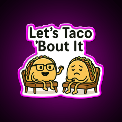 Lets Taco Bout It Taco Led Neon Sign Kitchen Sign Taco Light Rgb Color - Shineneon