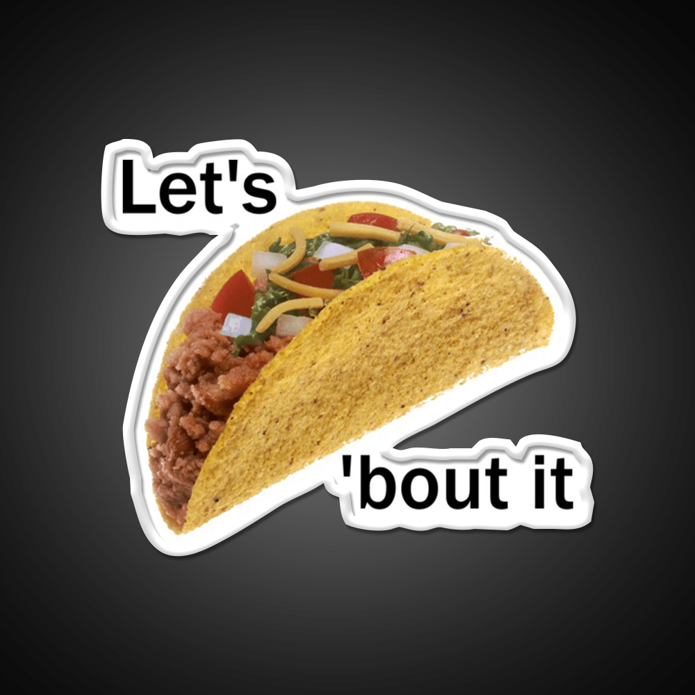 Lets Taco Bout It Taco Led Neon Sign Kitchen Sign Wall Art Rgb Color - Shineneon