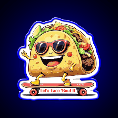 Lets Taco Bout It Taco Led Neon Sign Wall Light Kitchen Sign Rgb Color - Shineneon