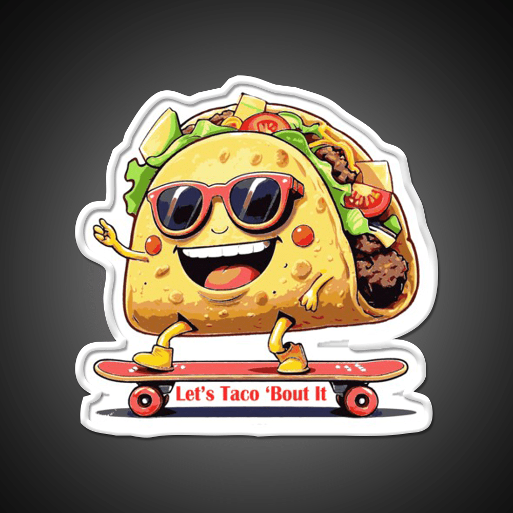 Lets Taco Bout It Taco Led Neon Sign Wall Light Kitchen Sign Rgb Color - Shineneon