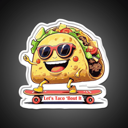 Lets Taco Bout It Taco Led Neon Sign Wall Light Kitchen Sign Rgb Color - Shineneon