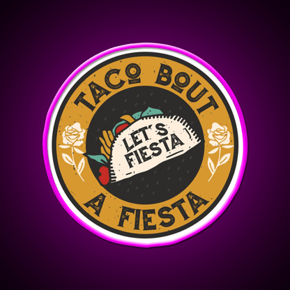 Lets Taco Bout It Taco Led Neon Sign Wall Sign Kitchen Sign Rgb Color - Shineneon