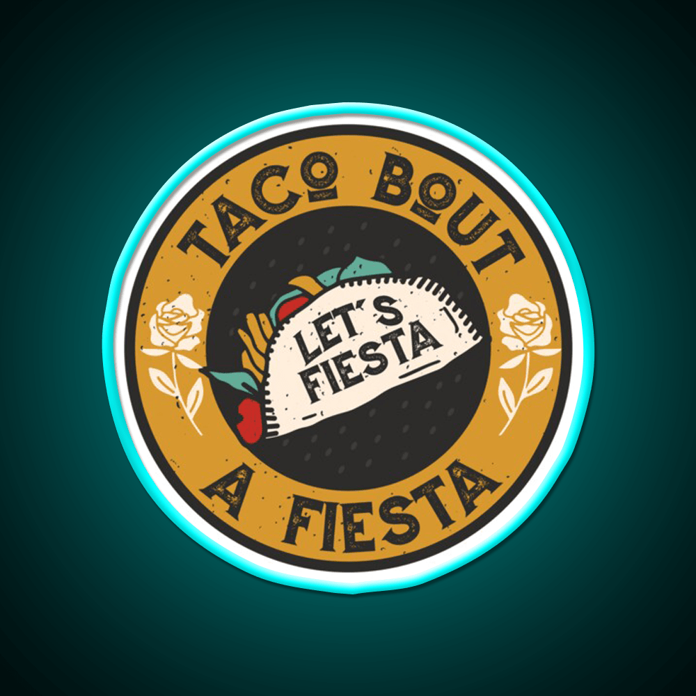 Lets Taco Bout It Taco Led Neon Sign Wall Sign Kitchen Sign Rgb Color - Shineneon
