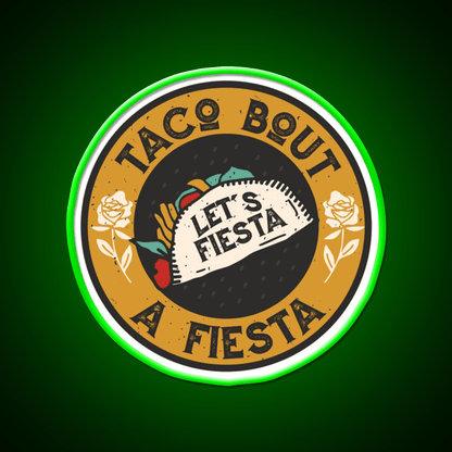 Lets Taco Bout It Taco Led Neon Sign Wall Sign Kitchen Sign Rgb Color - Shineneon