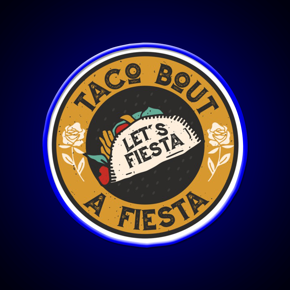 Lets Taco Bout It Taco Led Neon Sign Wall Sign Kitchen Sign Rgb Color - Shineneon