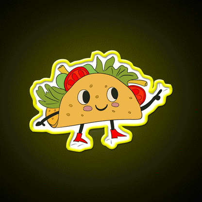 Lets Taco Bout Me Taco Led Neon Sign Rgb Color - Custom LED neon sign front view