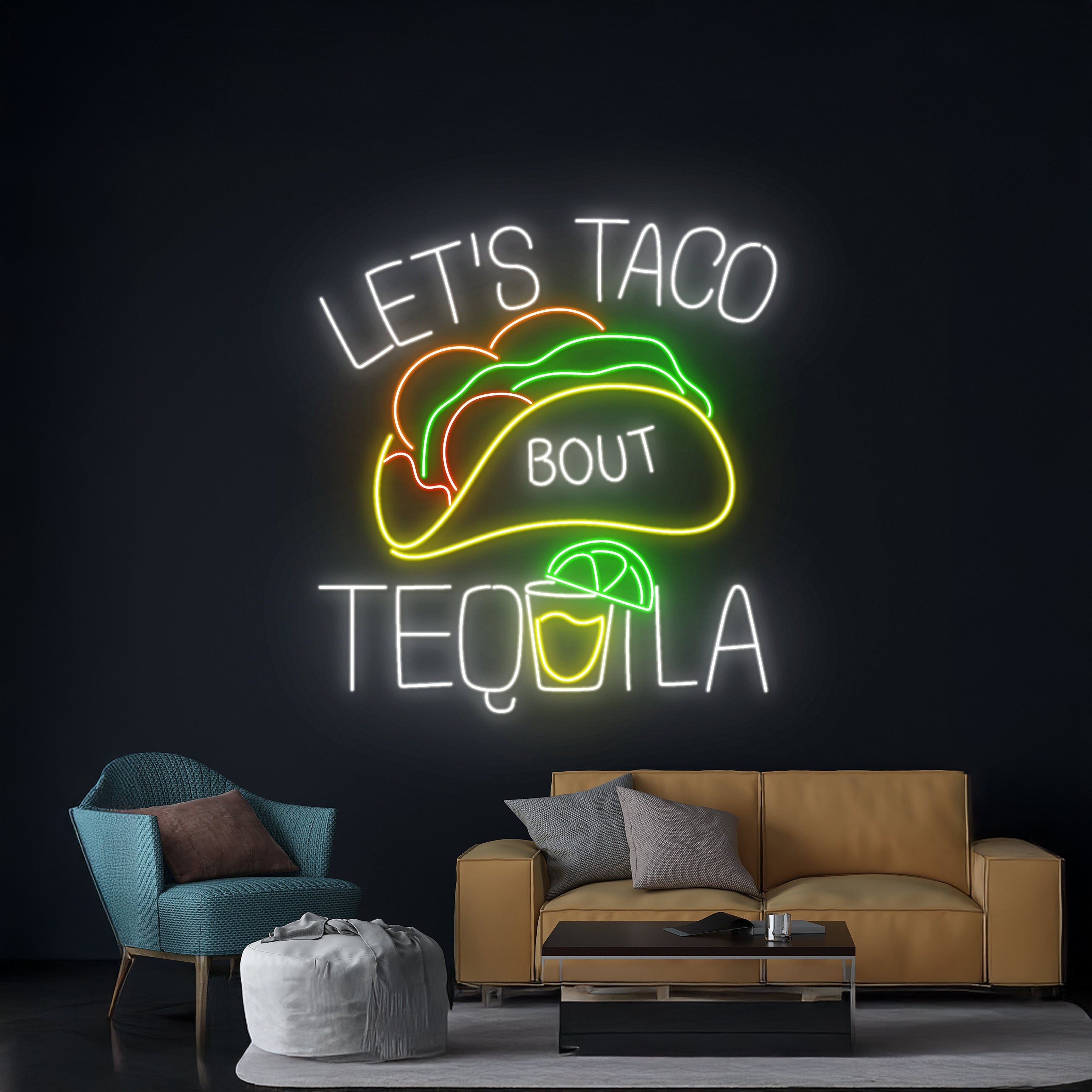 Lets Taco Bout Tequila Neon Sign | Shineneon