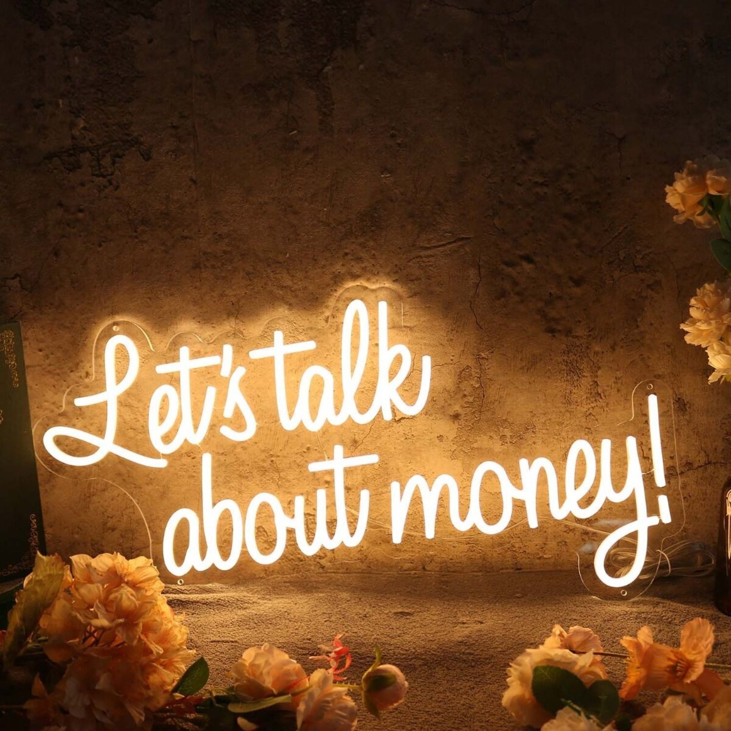 Lets Talk About Money Yellow Led Neon Sign - Shineneon
