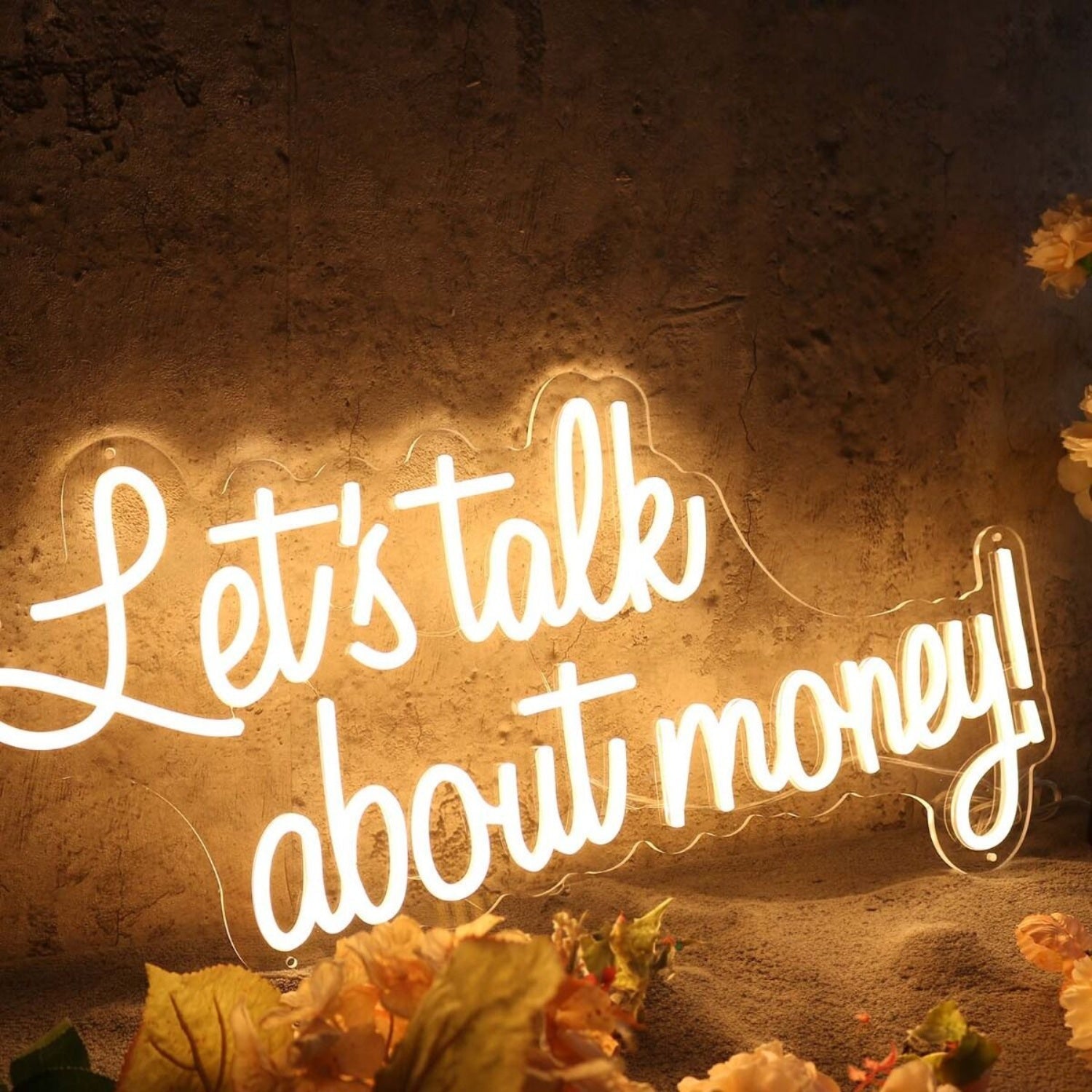 Lets Talk About Money Yellow Led Neon Sign - Shineneon