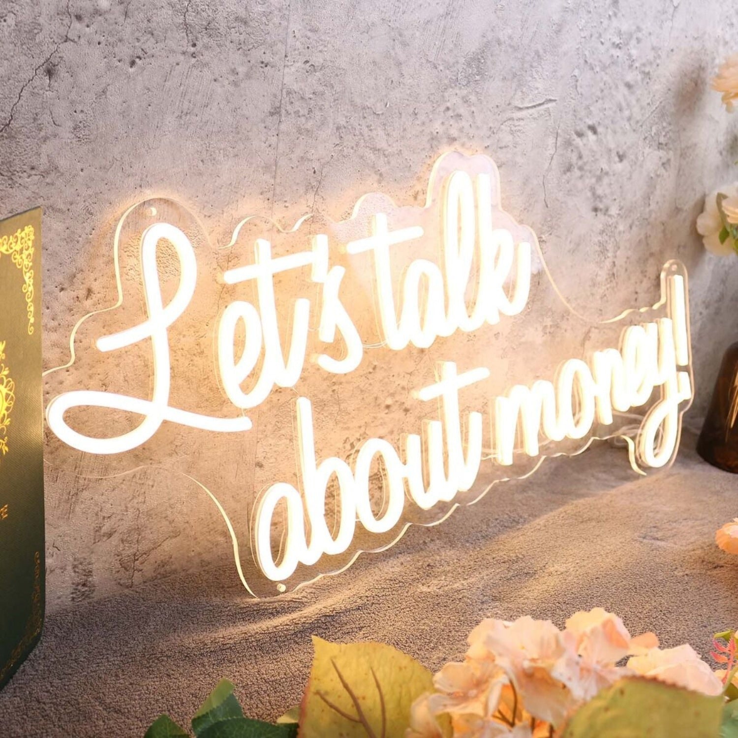 Lets Talk About Money Yellow Led Neon Sign - Shineneon
