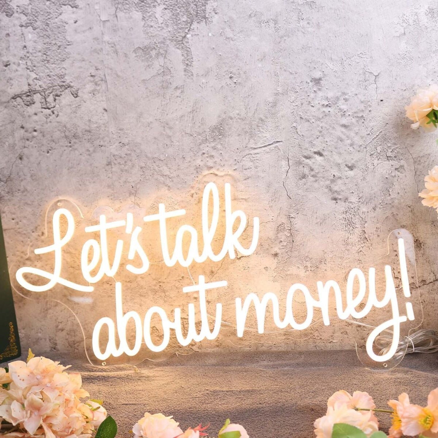 Lets Talk About Money Yellow Led Neon Sign - Shineneon