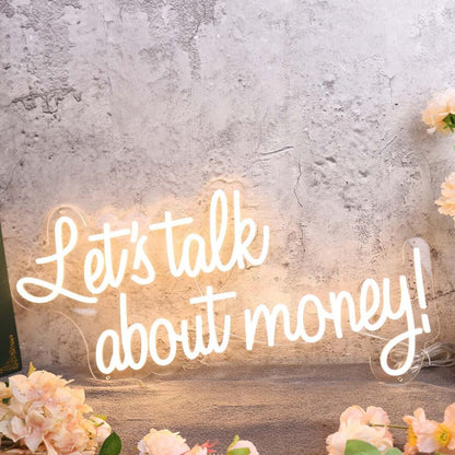 Lets Talk About Money Yellow Led Neon Sign - Shineneon
