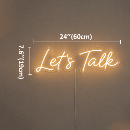 Let's Talk Custom LED Neon Sign - Shineneon