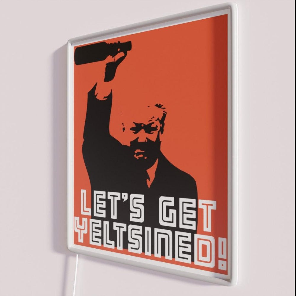 Letsget Yeltsined Rgb Led Neon Sign - Neon sign mounted on wall in room