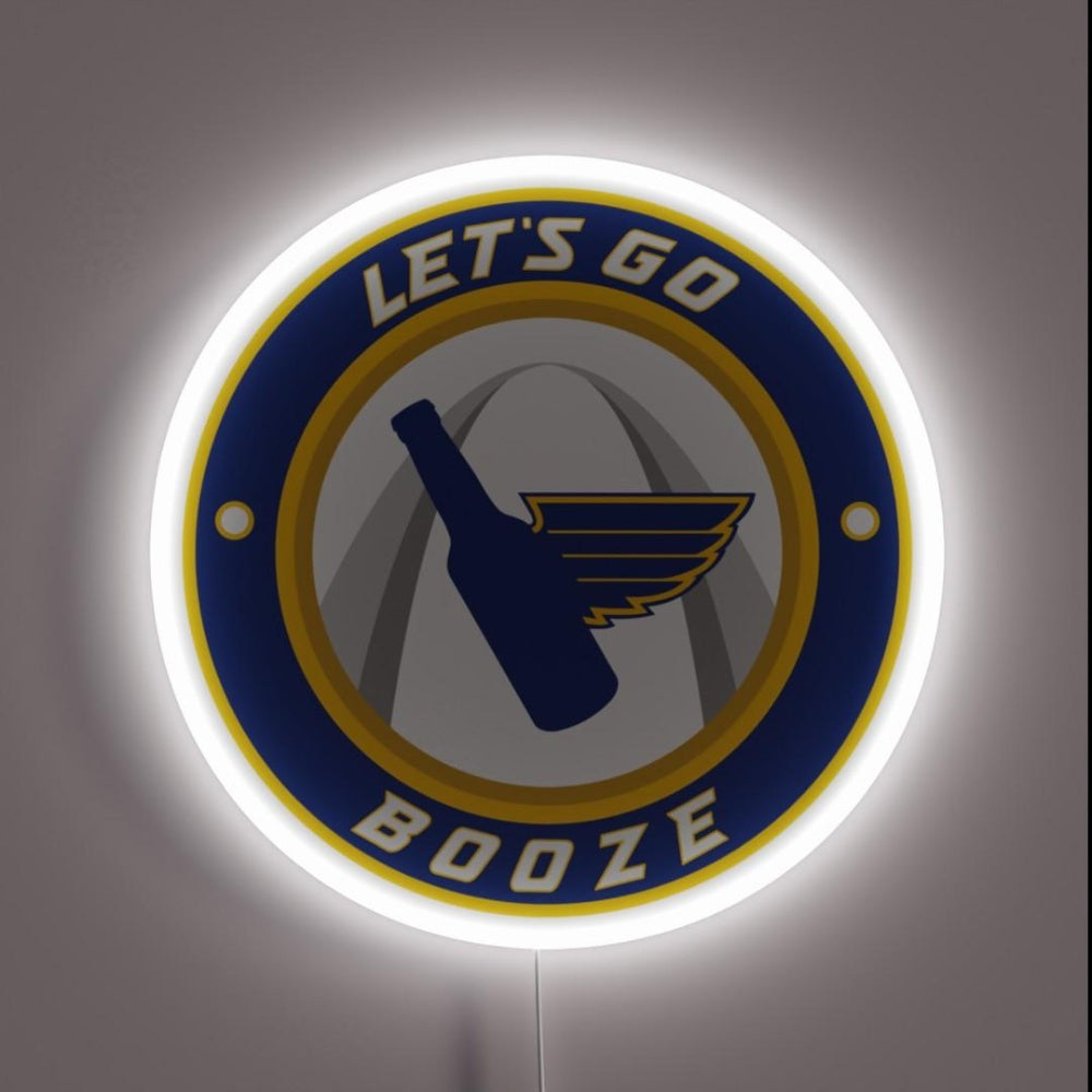 Letsgo Booze Rgb Led Neon Sign - Custom LED neon sign front view