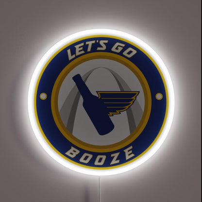 Letsgo Booze Rgb Led Neon Sign - Custom LED neon sign front view