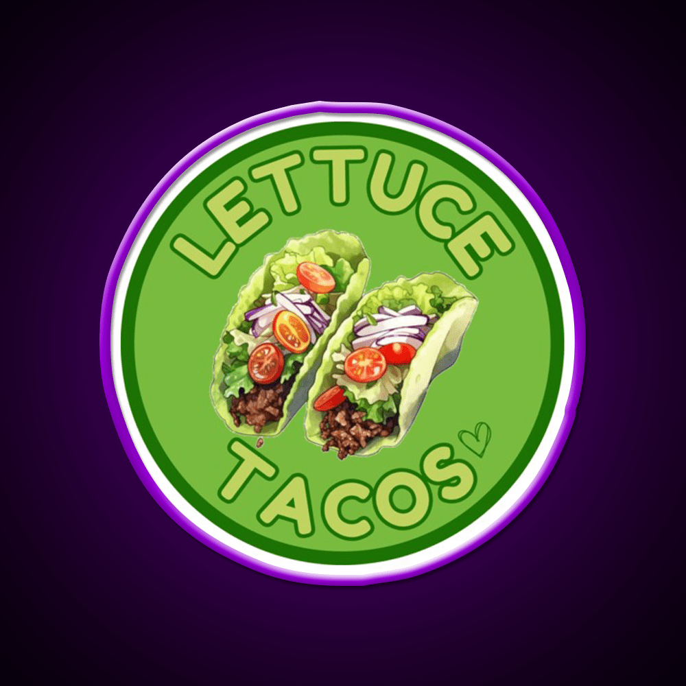 Lettuce Taco Led Neon Sign Mexican Food Sign Rgb Color - Shineneon