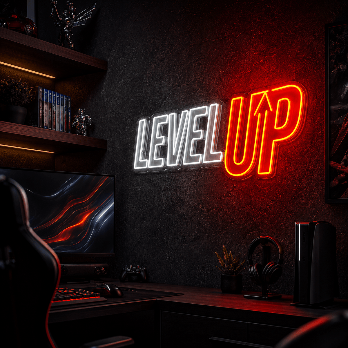 Level Up LED Neon Sign Wall Neon Sign - Shineneon