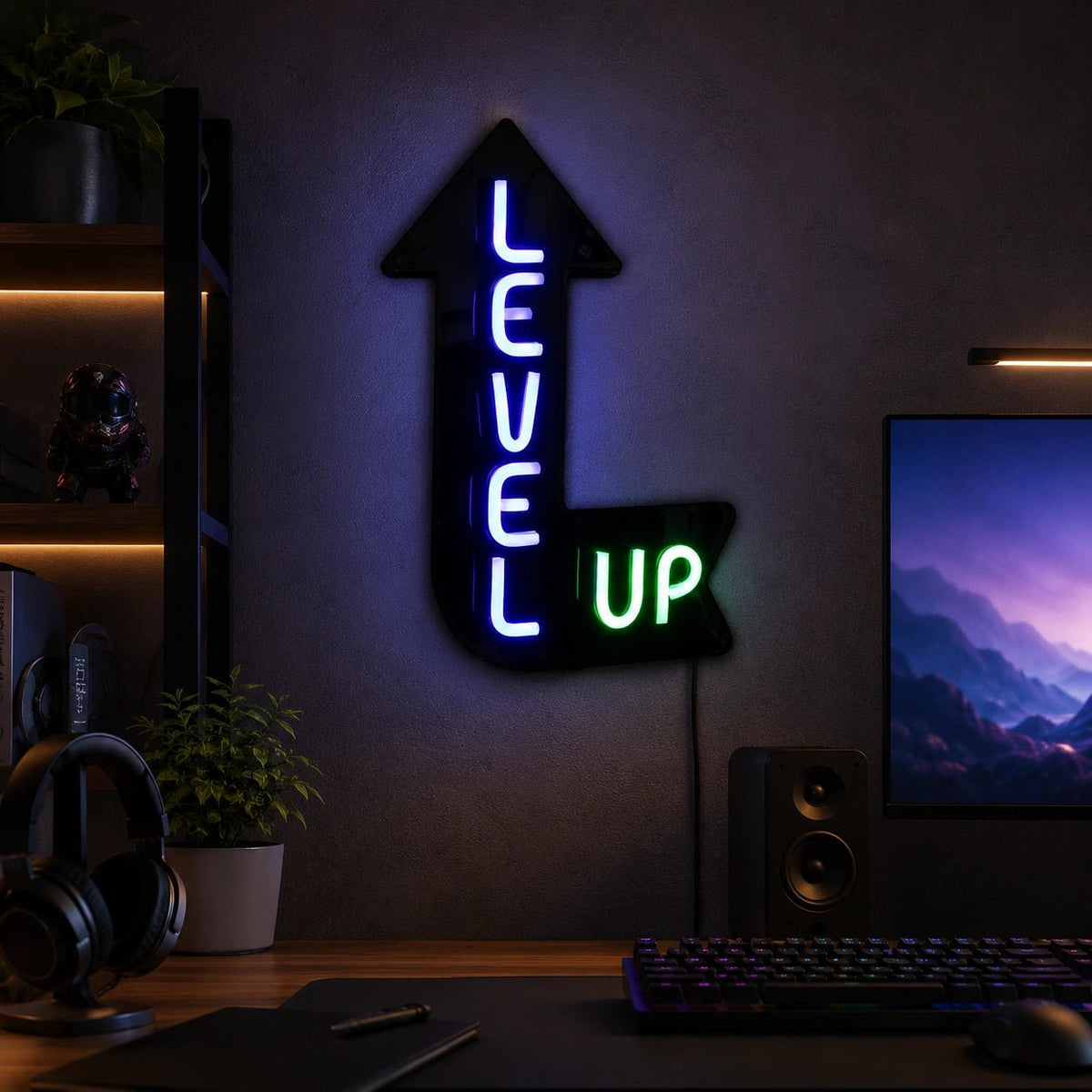 Level Up Man Cave LED Neon Sign - Shineneon