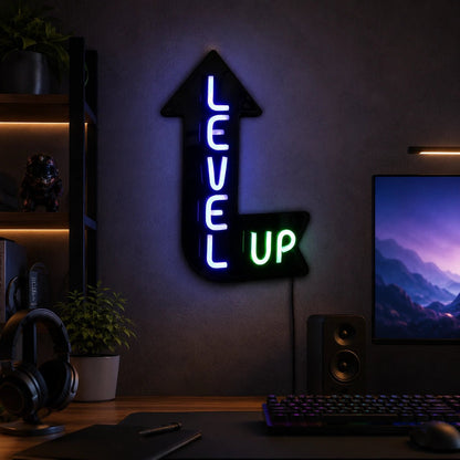 Level Up Man Cave LED Neon Sign - Shineneon