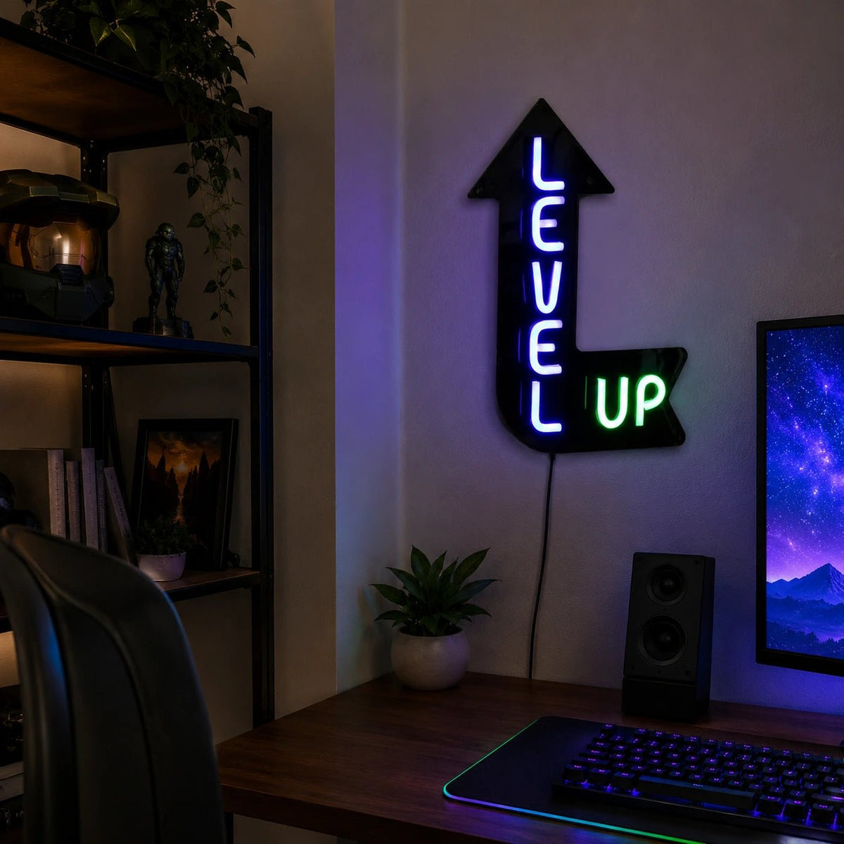 Level Up Man Cave LED Neon Sign - Shineneon