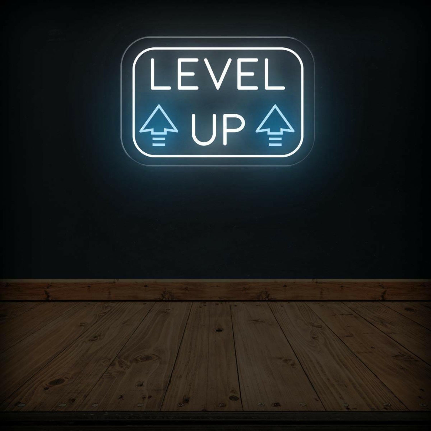 Level Up Pink Purple Light Blue Arrows Led Neon Sign For Gaming Room Studio | Shineneon