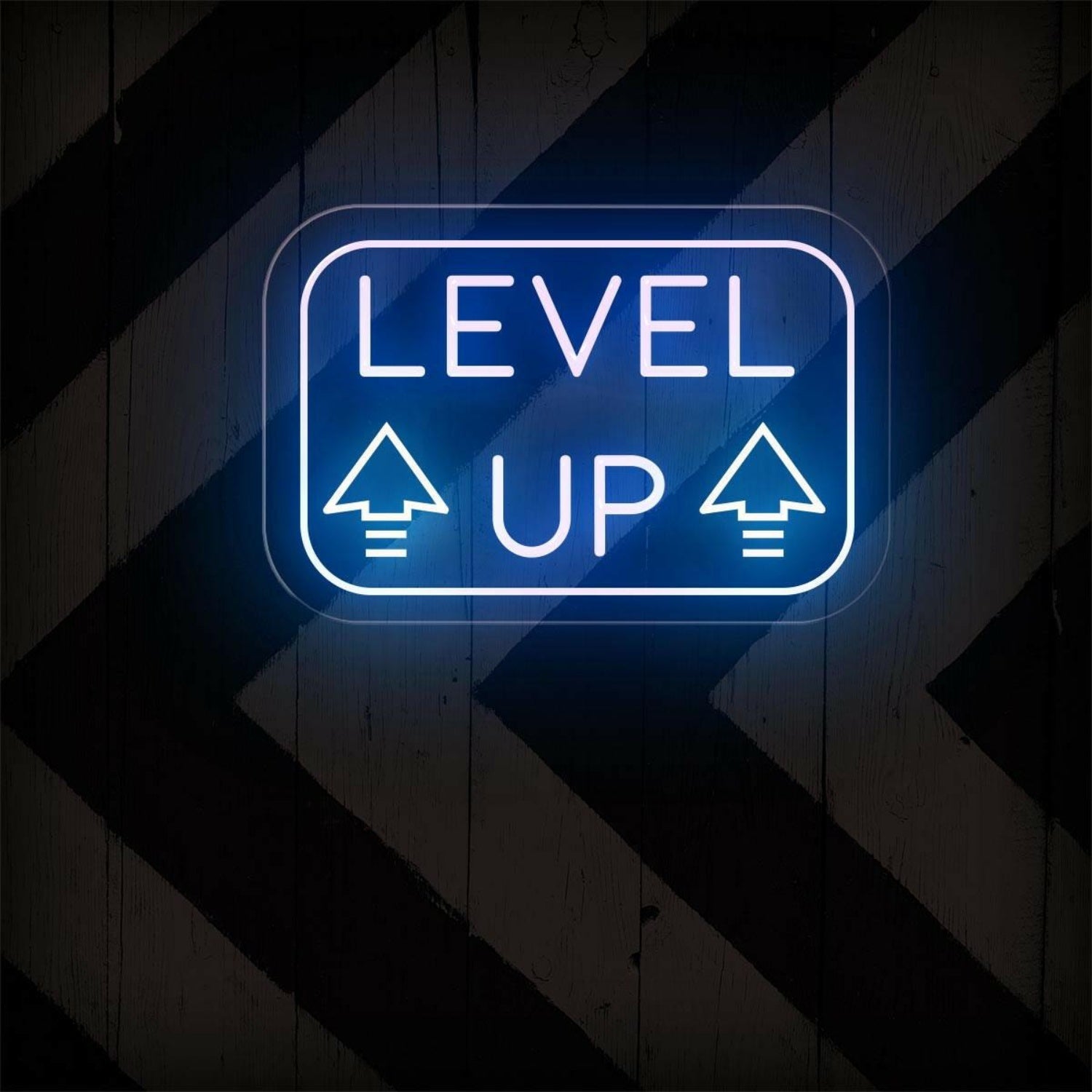 Level Up Pink Purple Light Blue Arrows Led Neon Sign For Gaming Room Studio | Shineneon
