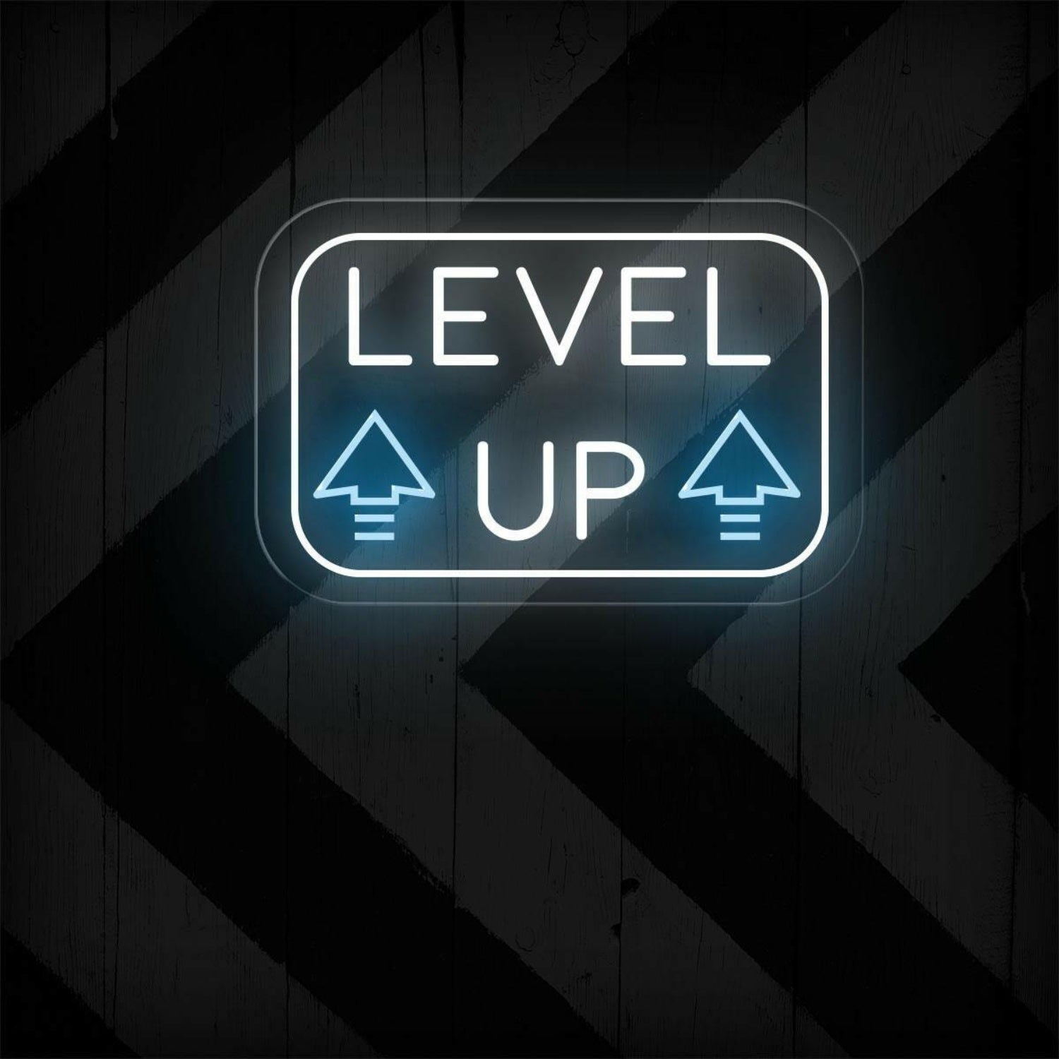 Level Up Pink Purple Light Blue Arrows Led Neon Sign For Gaming Room Studio | Shineneon