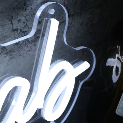 Lexis Nail Lab White Led Neon Sign - Shineneon