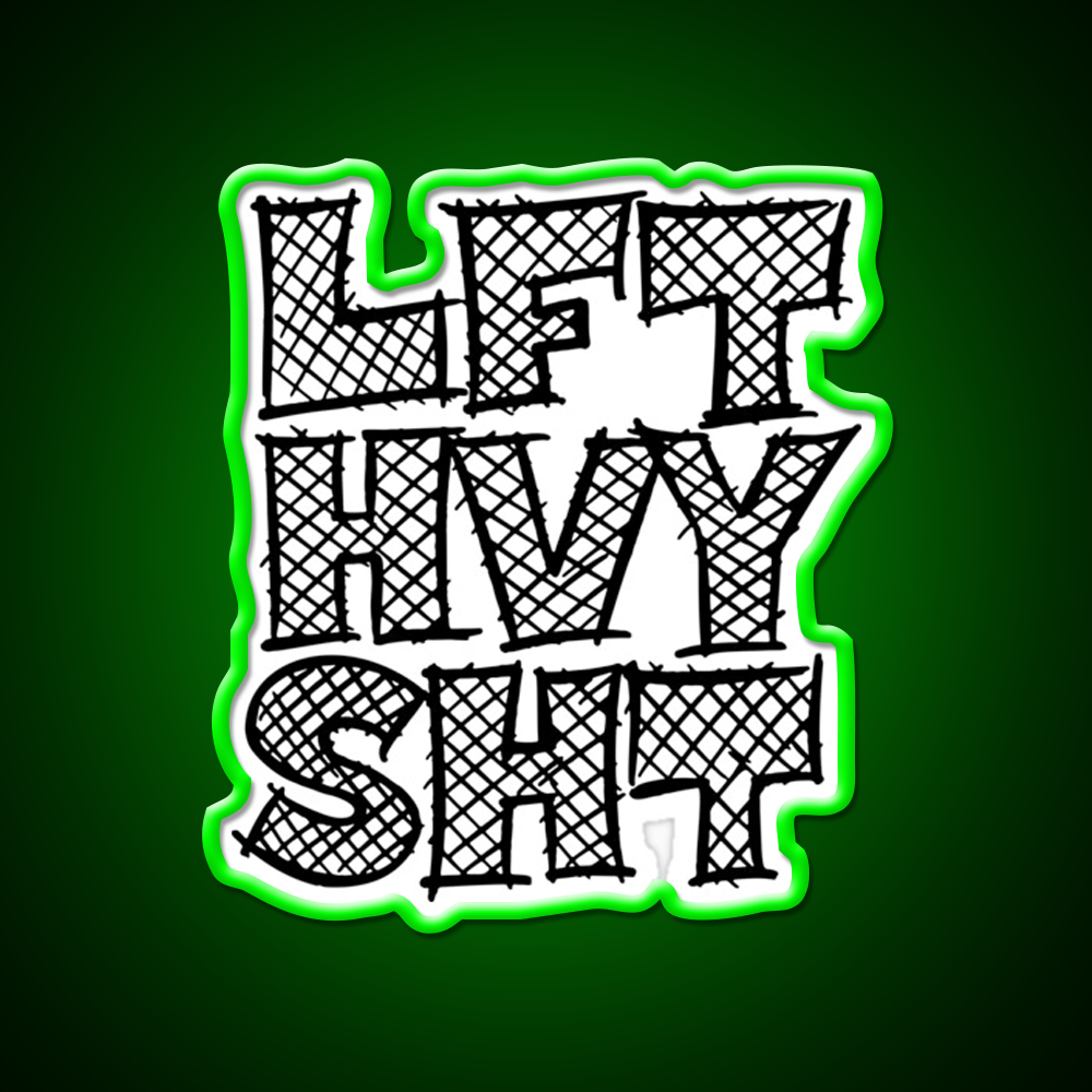 Lft Hvy Sht Gym Fitness Led Neon Sign Rgb Color